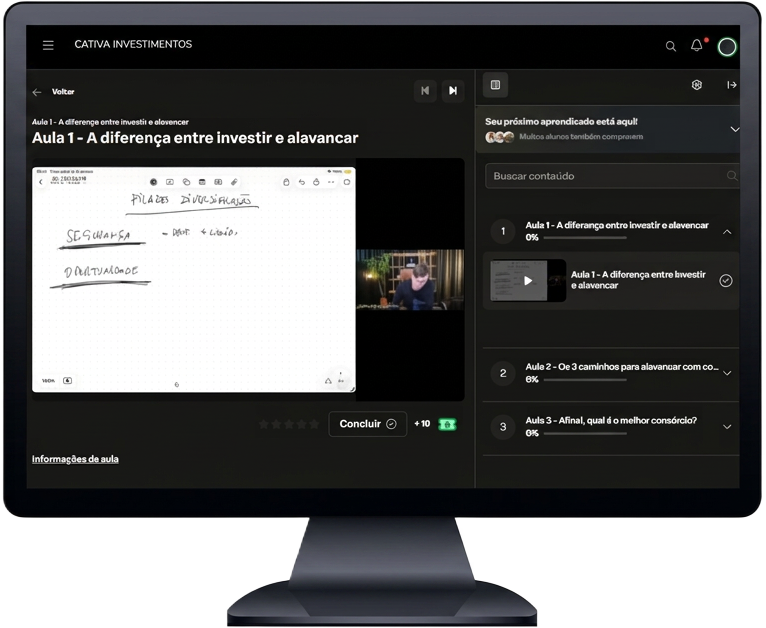 Gravação das aulas do Workshop Alavancagem Patrimonial com Consórcio